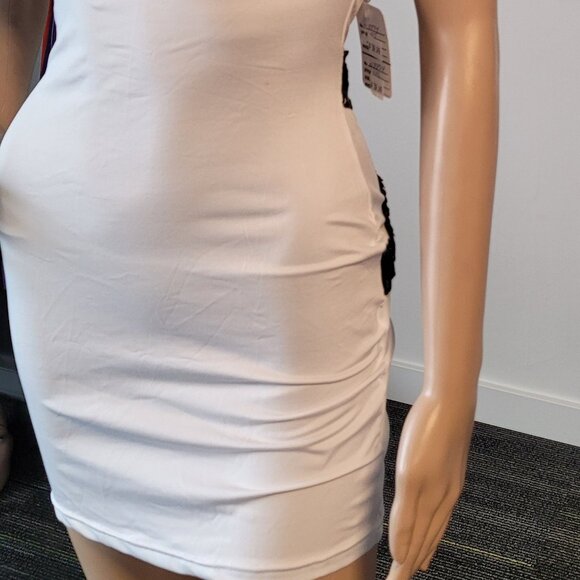 Sexy Women White Small Club Stretch Party Cocktail Dress N8894 - Picture 4 of 8